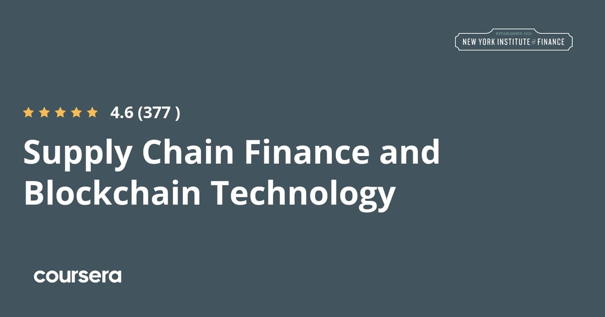 Blockchain for Supply Chain Transparency thumbnail