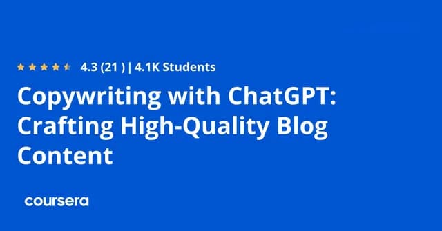 Copywriting with ChatGPT: Crafting High-Quality Blog Content