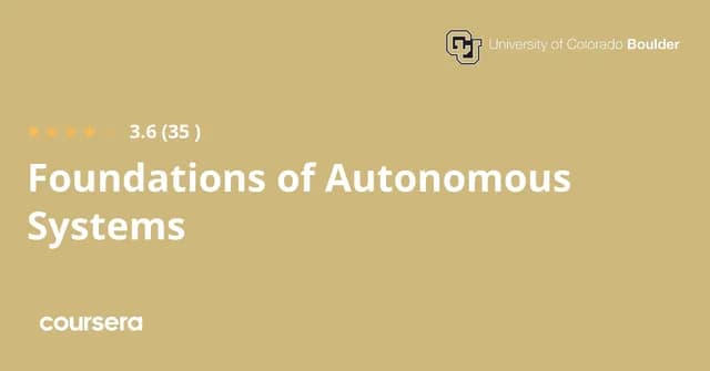 Foundations of Autonomous Systems