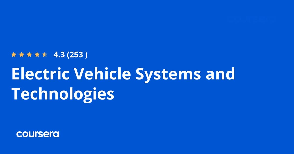 Hybrid and Electric Vehicle Technology thumbnail