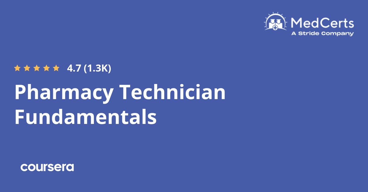 Pharmacy Technician Professional Certificate