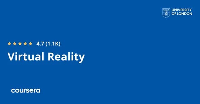 Virtual Reality Specialization