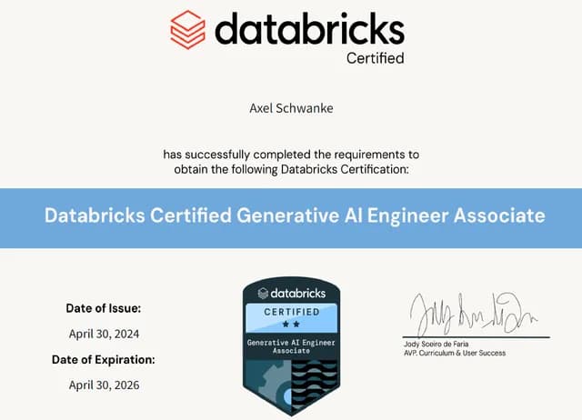 Databricks Certified Generative AI Engineer Associate