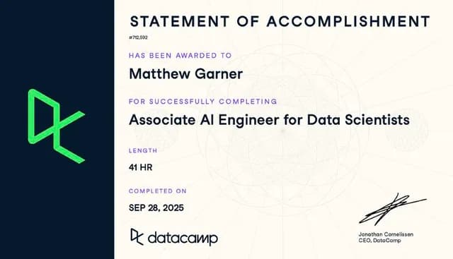 AI Engineer for Data Scientists Associate Certification