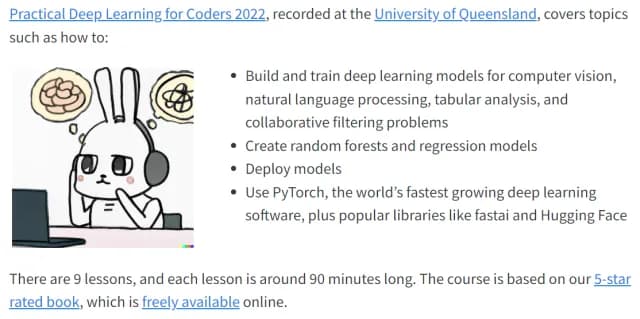 Practical Deep Learning for Coders (2022)