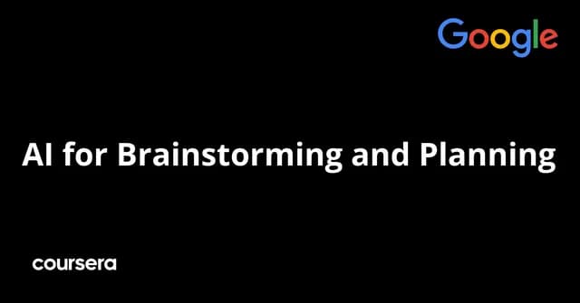 AI for Brainstorming and Planning