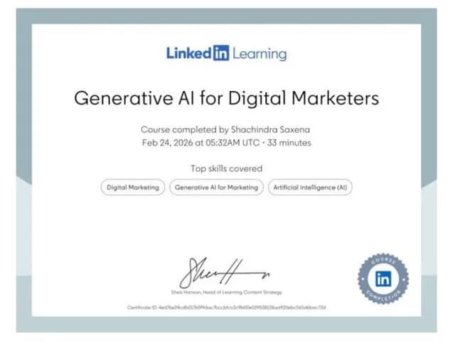 Generative AI for Marketing (AMA Certificate)
