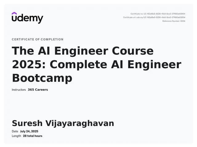 AI Engineer Professional Certificate Course