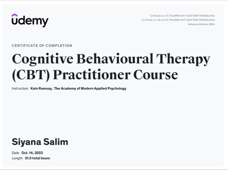 CBT Practitioner Certificate Course