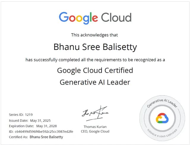 Generative AI Leader Certification