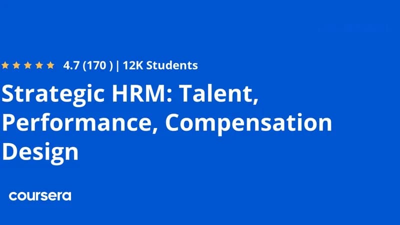 Strategic Human Resource Management: Talent, Performance and Compensation Design image