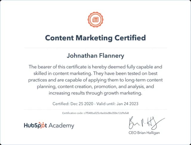HubSpot AI Marketing Certification