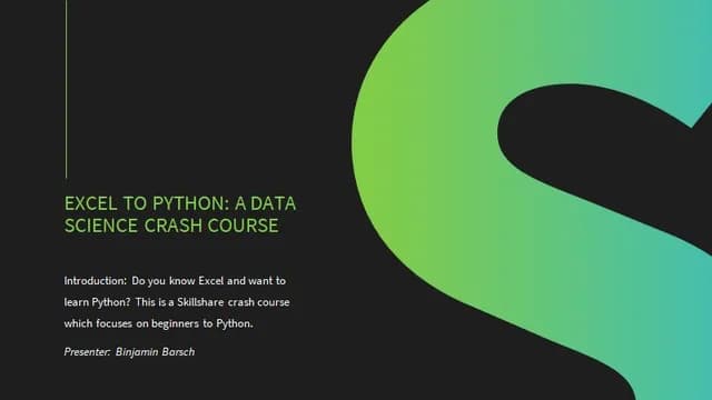 Excel to Python: A Data Science Crash Course